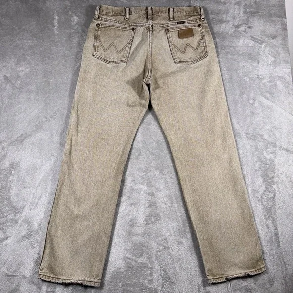 Vintage Wrangler Jeans Cowboy Cut 13MWZBW Brown Men's 34x30 Rodeo Western Wear - Picture 9 of 14